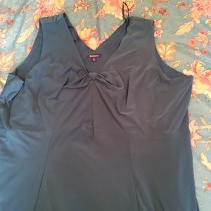 Dark teal knee length maxi dress